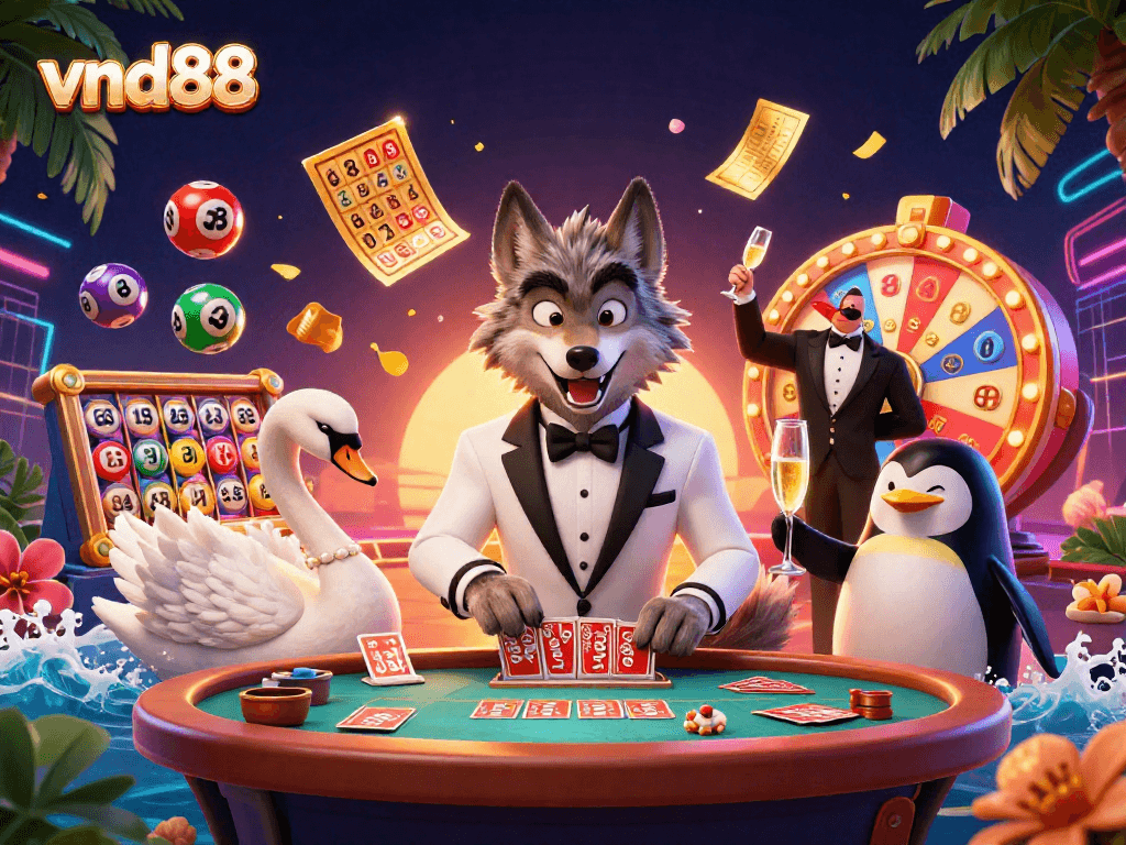Engage with vnd88's casino experience featuring vibrant characters and dynamic gaming elements.