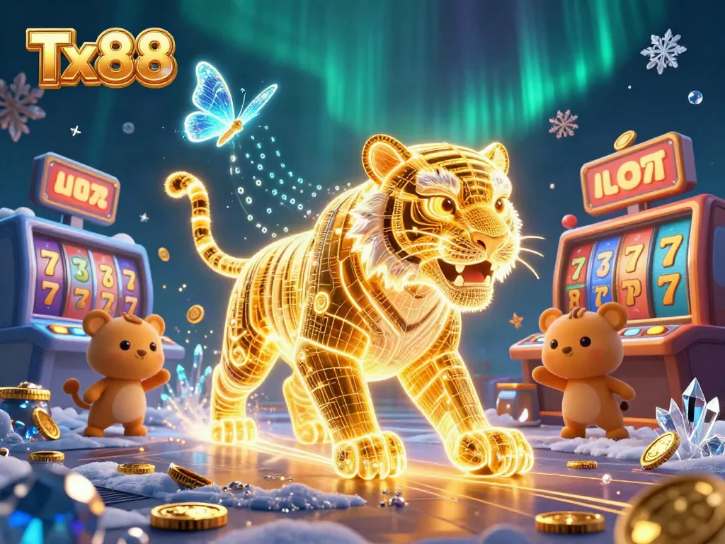 Experience thrilling slots action at Tx88 with vibrant golden tiger and jackpot elements.